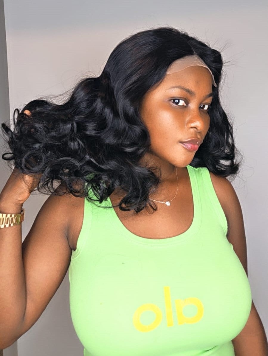 NiNi - Bouncy curls 100% Vietnamese Hunam Hair Wig HD Lace
